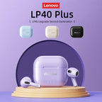 Choice Lenovo LP40 Plus Bluetooth Earphones Wireless Headset Stereo Gaming Sports Earbuds Noise Reduction Headphones With Mic