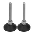 2 PCS Adjustable Furniture Glide Leveling Pads - Nylon Rubber Base D30xM6x50 for Perfect Stability