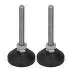 2 PCS Adjustable Furniture Glide Leveling Pads - Nylon Rubber Base D30xM6x50 for Perfect Stability