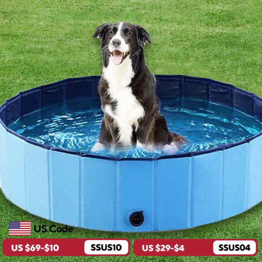 Portable Dog Swimming Pool - Pet Bathing & Grooming Tub