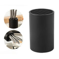 Kitchen Knife Stand Holder Balck Plastic Inserted Storage Chef Ceramic Knife Scissors Cooking Utensils Knives Tools Organizer
