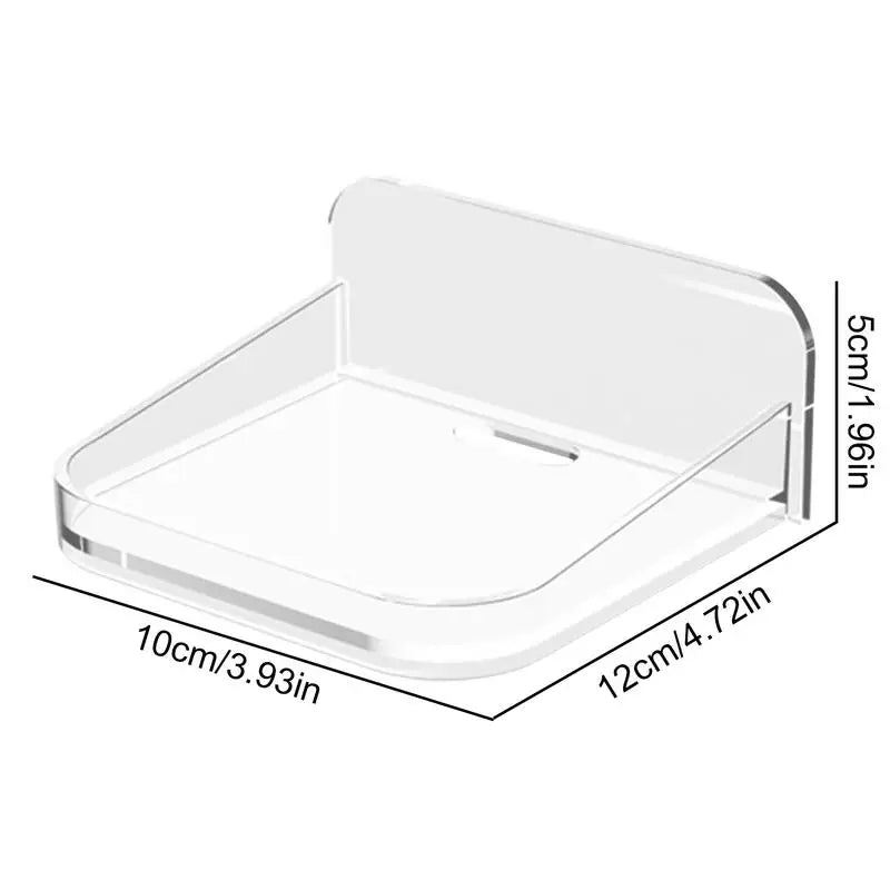 1PCS Surveillance Camera Shelf Acrylic Adhesive Wall Mount Stand Storage Rack For Small Items In Living Room Bathroom Bedroom