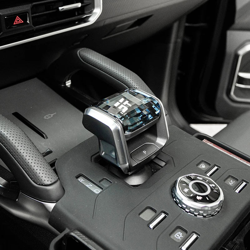 Original factory Crystal Gear Holder For Chery Jetour Traveller T2 2023 2024 Car Crystal Handle Gear Shift Knob With Blue light