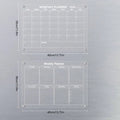 Magnetic Acrylic Calendar for Fridge Refrigerator Monthly Dry Erase Board Markers & Magnetic Pen Holder, Organic Glass Clea