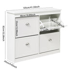 【Breeins】Flip Down Shoe Bench Cabinet, Shoes Rack Storage Organizer Shelf Home Decoration For Entryway