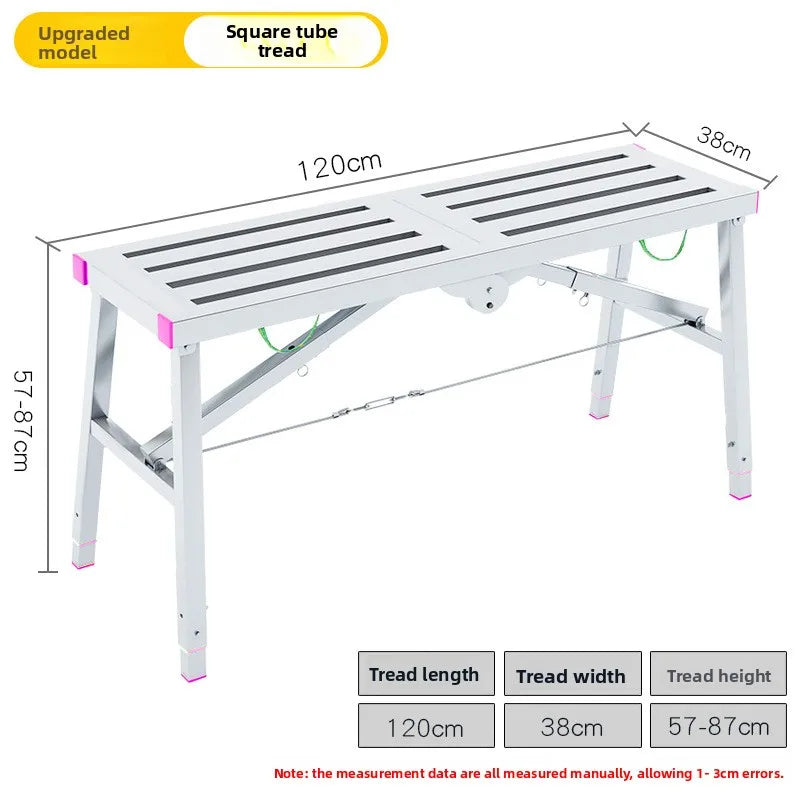 Folding telescopic stool single and double support scaffold hot dip galvanized folding footstool