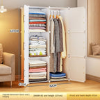 Folding Wardrobe Clothes Cabinets Simple Dressers Cube Storage Locke Closet Plastic Collapsible Sturdy Home Bedroom Furniture