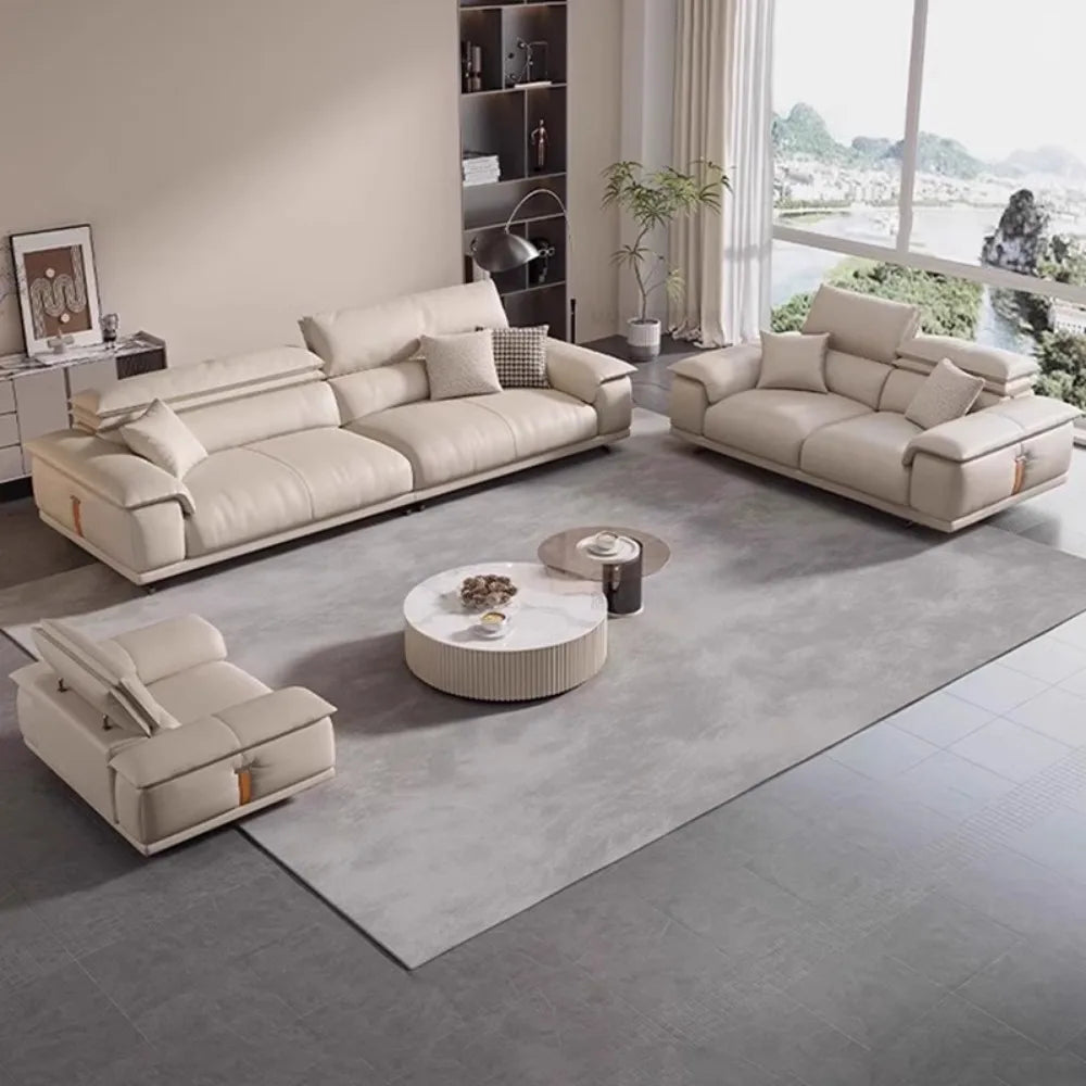 Luxury Genuine Italian Leather Sofa