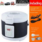 12V 24V 220V Mini Rice Cooker Car Truck Soup Porridge  Food Steamer Heating Lunch Box Meal Heater Warmer 3L for Camping