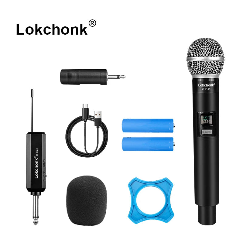 PG58 Professional Wireless Microphone 2 Channels UHF Fixed Frequency Handheld Mic Micphone For Party Karaoke Church Show Meeting