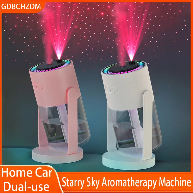 280ML Colorful Atmosphere Light Humidifier - Silent Home & Car Diffuser