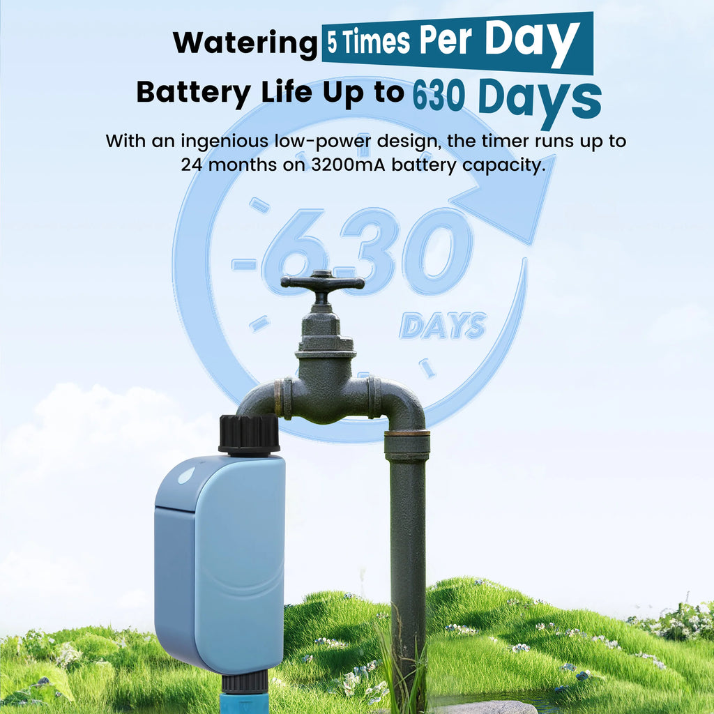 GIRIER Smart Water Timer WiFi Programmable Sprinkler Timer for Garden Hose Drip Irrigation System Support Tuya App No Hub Needed