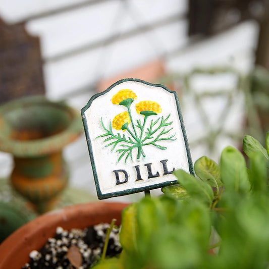 Cast Iron Vintage Plant Markers, Garden Labels, Rustic Decor for Balcony and Yard, English Letter Tags.