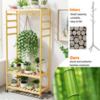 Heavy Duty Wooden Clothes Rail Rack Scarf Cap Garment Hanging Stand Side Hooks Corner Open Wardrobe