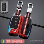 Racing Style Metal Car Key Case Fob Cover for Ford Fiesta Focus Ecosport Kuga Escape Falcon C-Max Territory Mondeo Galaxy
