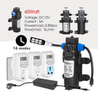 25-5M 60W Pump Adjustable Spray Nozzle Timer Watering Systems Quick Connection 1/4" Hose Misting Automatic Irrigation Kit Garden