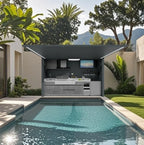 Premium Stainless Steel Outdoor Kitchen Cabinet With Electric Door Shed Customize