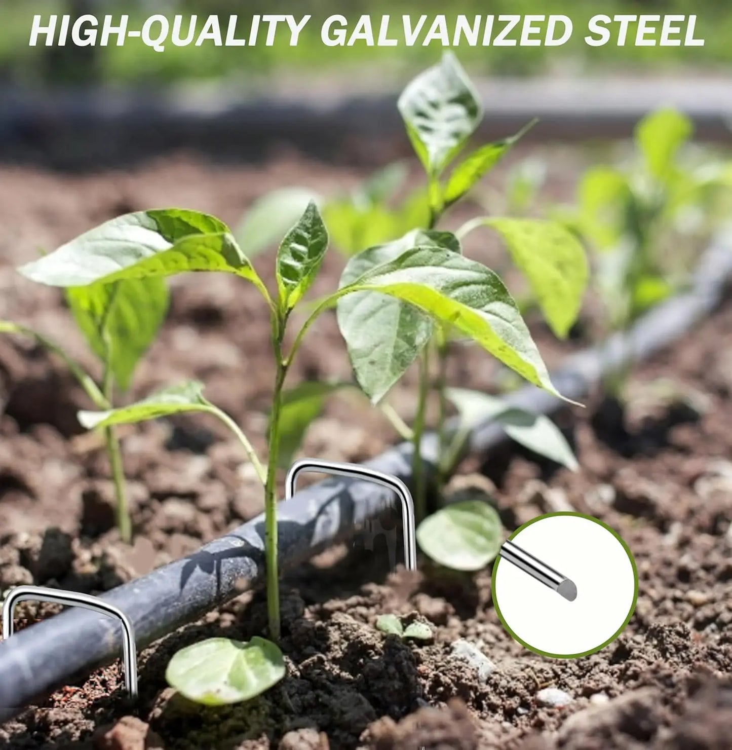 Galvanized Garden Stakes Landscaping Staples U-Shaped Pins Rust-proof Sod Stakes Fences Outdoor Wires Tents Tarps Securing Pegs