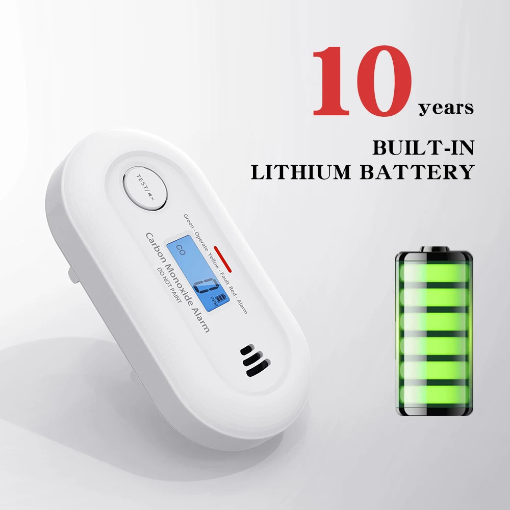 V-COME WiFi Smart Carbon Monoxide Alarm, WiFi CO  Detector with Tuya App control, 10-Year Life Battery, CE EN 50291, VC21W