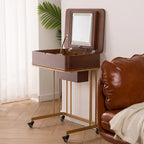 Portable Adult Vanity Table Nordic Woman Wheels Storage Unique Bedroom Dressers Makeup Desk Mirror Penteadeira Furniture Home