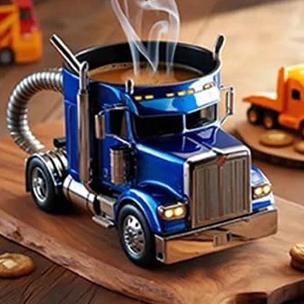 Durable Truck Coffee Mug 11 Ounces Handcrafted Coffee Cup Semi-trailer Shaped Semi Truck Semi-Truck Coffee Mugs Men Coffee Cup