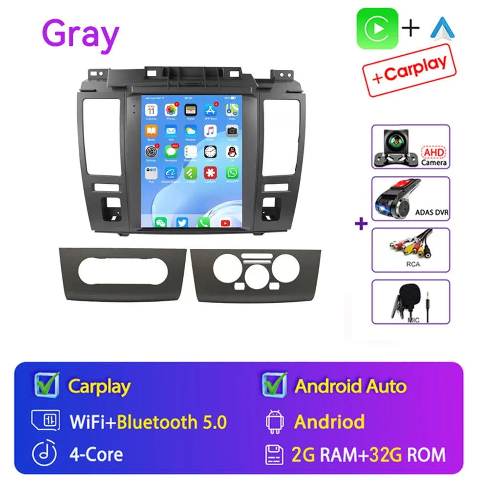 For Nissan Tiida Versa 2004 2005 - 2013 for Tesla Style 9.7" Android 15 Car Android auto Wireless Carplay Radio GPS Navi NO DVD