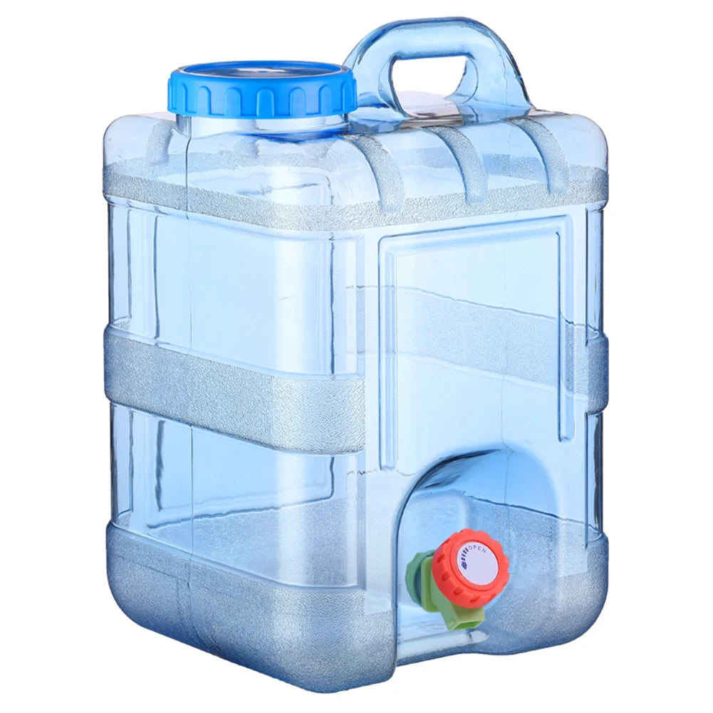 5.5/7.5/10/15L Camping Car Water Container PC with Faucet Water Storage Tank No Leakage Water Storage Bucket for Picnic Travel