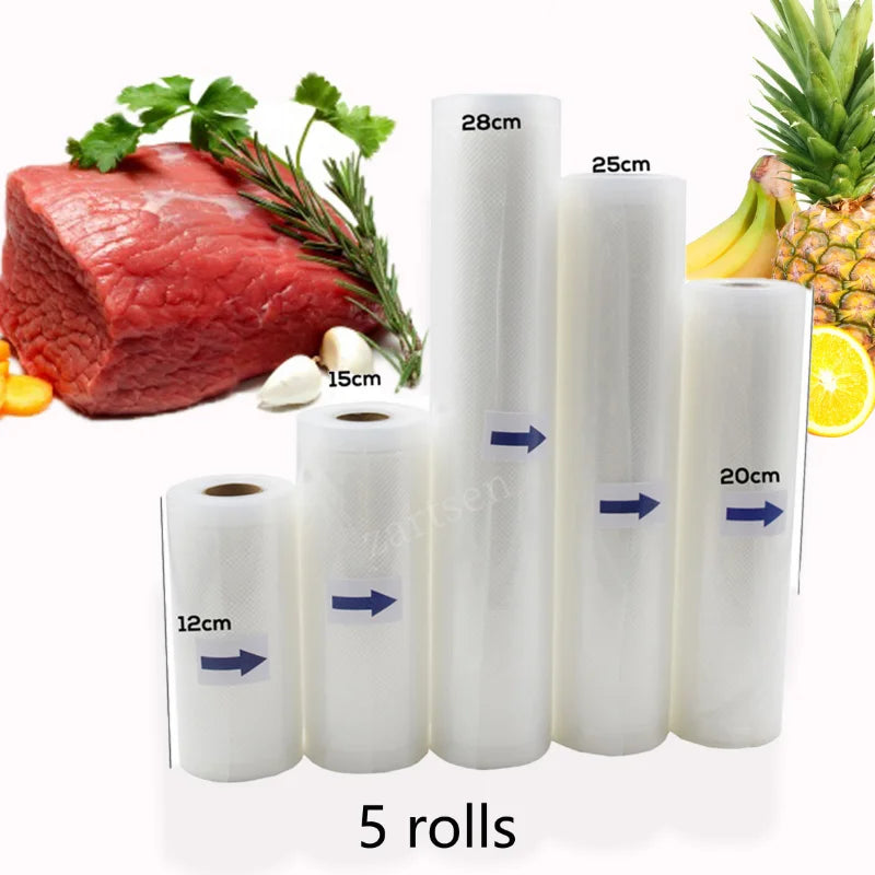 Fresh Long Keeping Bags Packing Film BPA-Free Vacuum Sealer Packaging lot 12+15+20+25+28cm*500cm Vacuum Sealer Food Bags