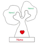 Wooden Family Tree Puzzle,Personalized Customized Free Engraving Custom Name Christmas Tree,Desktop Ornament Decorations Gifts