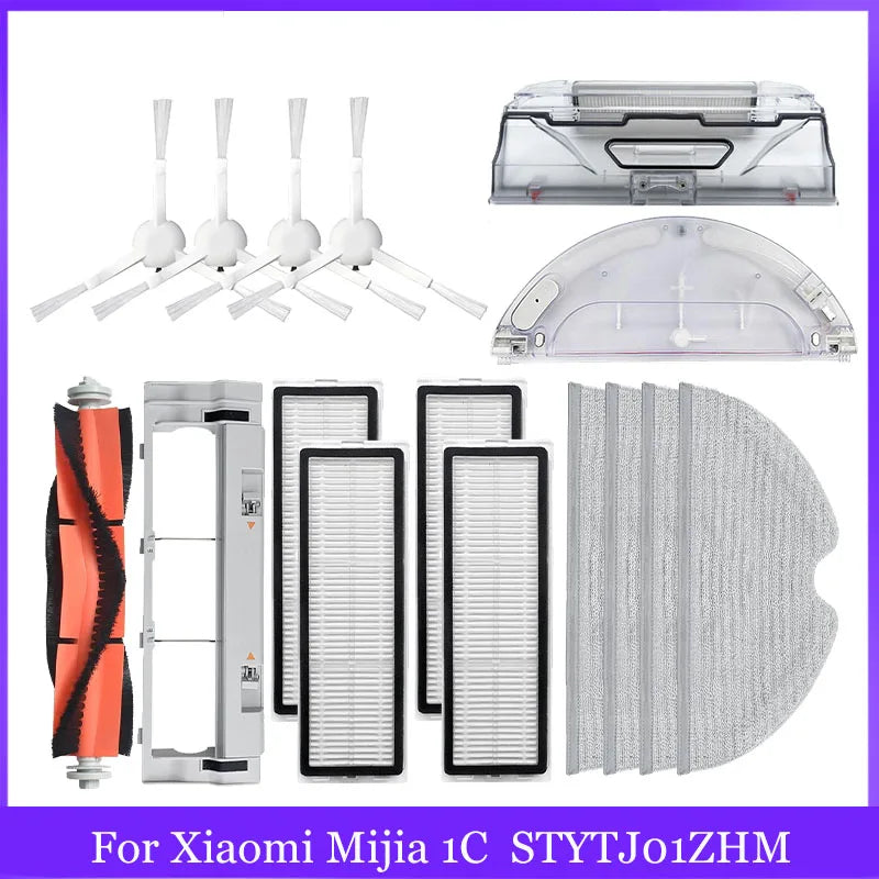 For Xiaomi Mijia 1C STYTJ01ZHM  Robot Vacuum Cleaner Hepa Filter Main Side Brush Mop Cloth Spare Part  Repalcement  Accessories