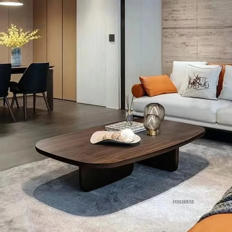 Modern Minimalist Coffee Table Luxury Creative Design Home Living Room Furniture Nordic Wabi Sabi Style Wood Coffee Tables