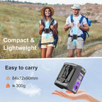Portable Waist Clip Fan Outdoor Camping Strong Wind Ice Cooling Fan Re