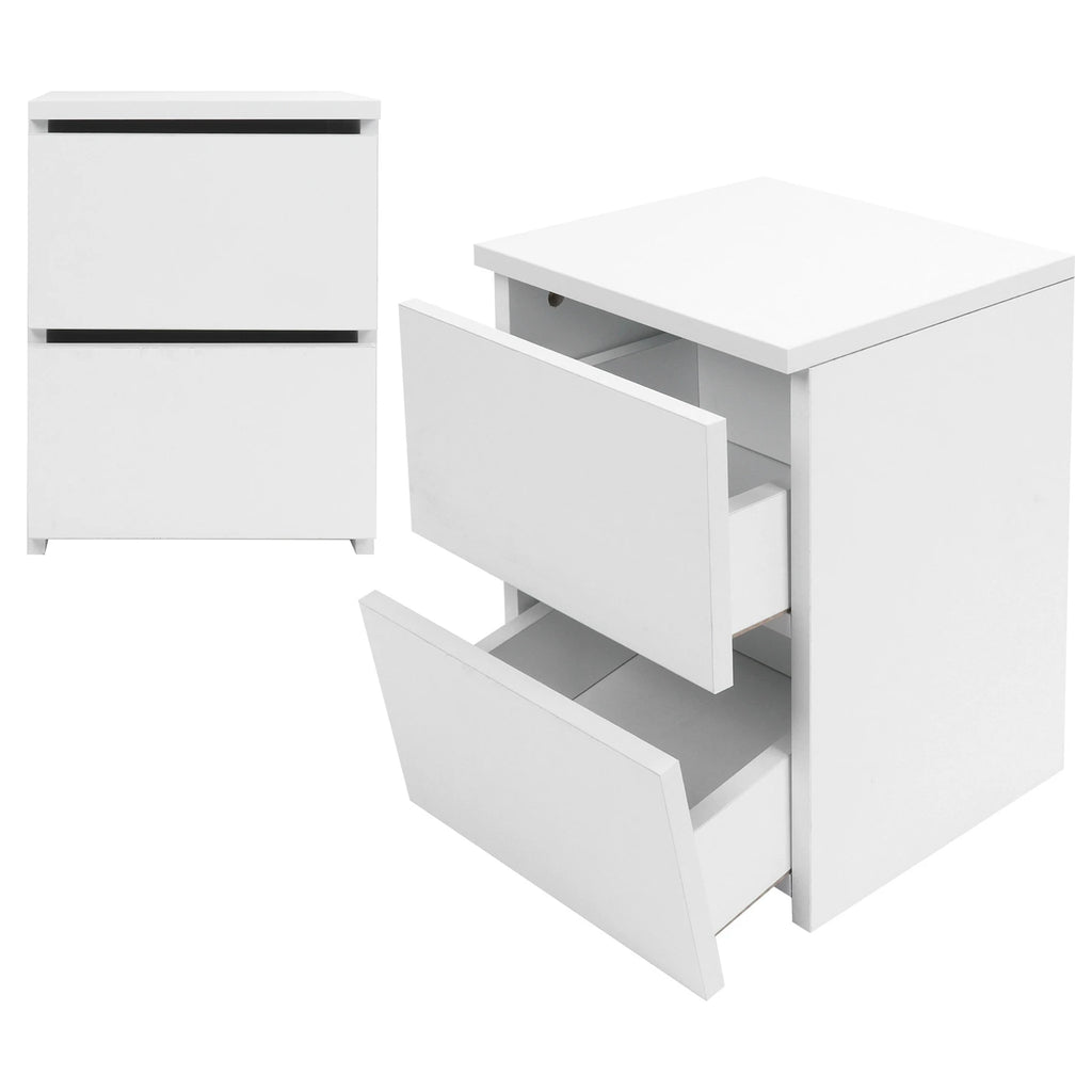 Bedside Table with 2 Drawers Modern Night Stand Table for Home Bedroom Living Room