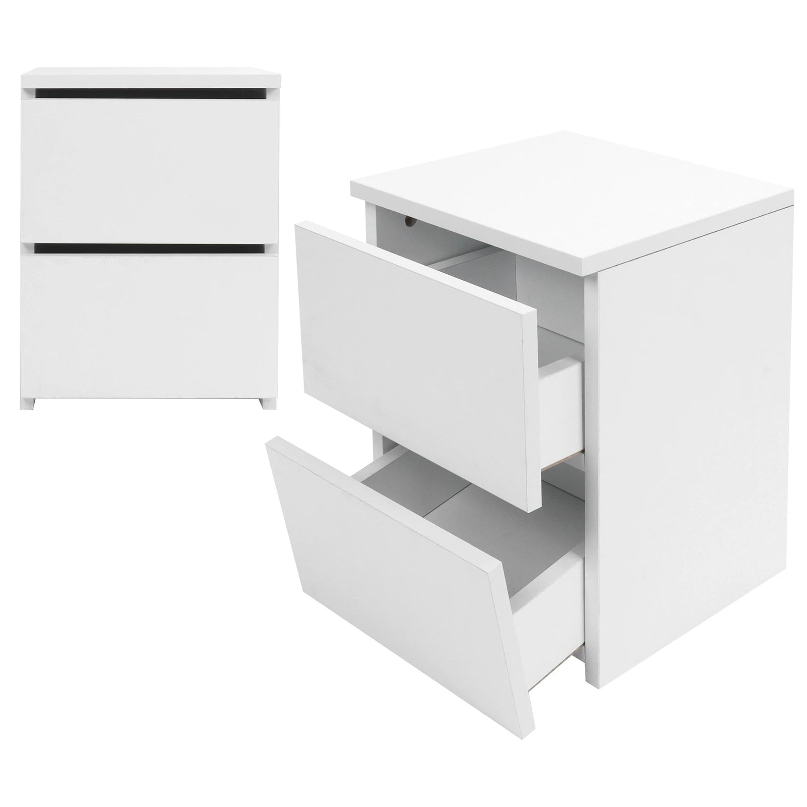 Bedside Table with 2 Drawers Modern Night Stand Table for Home Bedroom Living Room