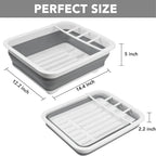 Kitchen Foldable Dish Rack  Storage Holder Drainer Bowl Tableware Plate Portable Drying Rack Home Dinnerware Dish Rack Organizer