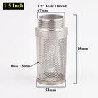 304 Stainless Steel Male Thread Mesh Cover Aquarium Fish Tank Water Pump Inlet Filter Screen Garden Irrigation Pump Hose Filters