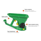 Gardening Seed Spreader Manual Seeder 1.5L Capacity with 5 Gears Adjustable for Sowing Fertilizing Melting Snow for Garden Lawn