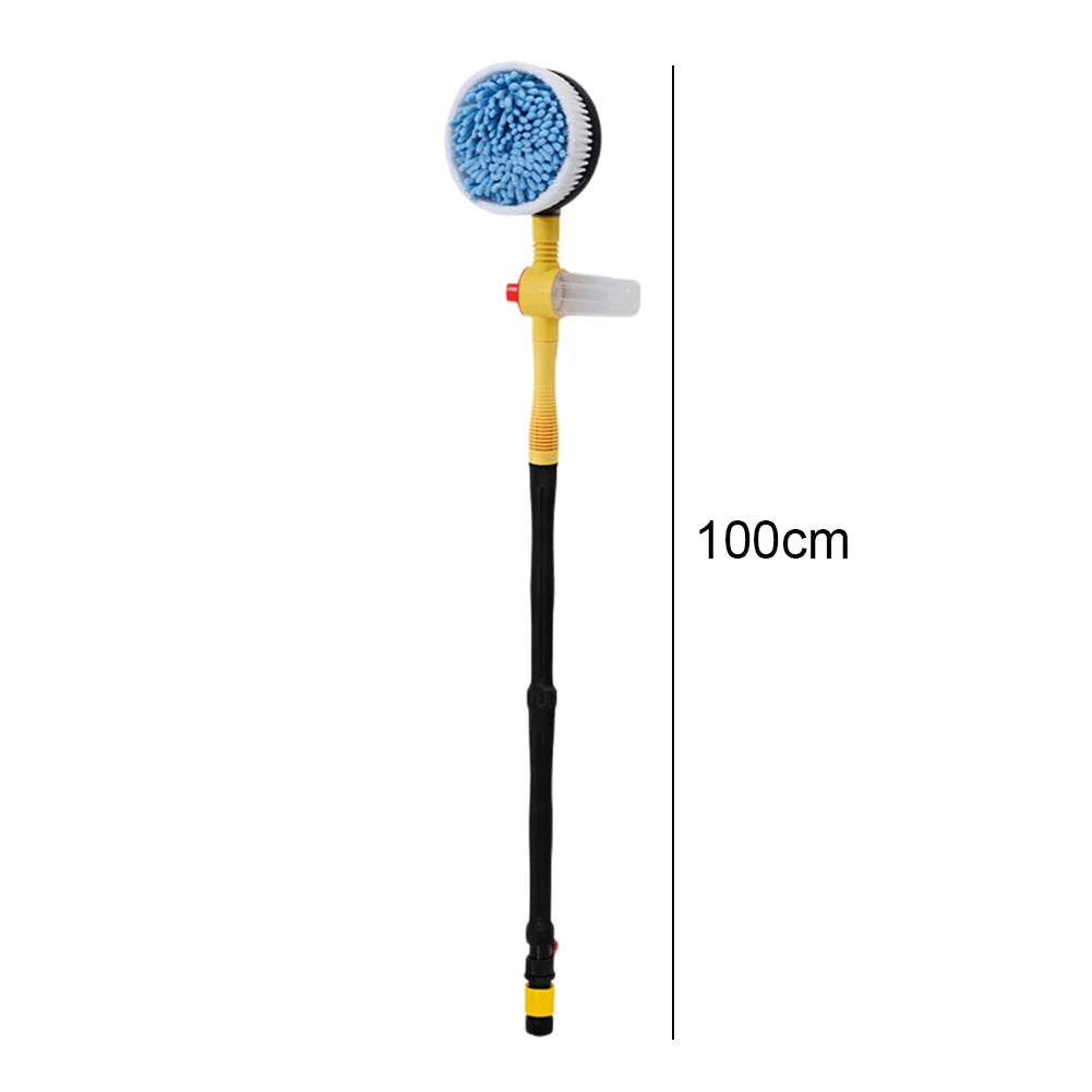 Car Cleaning Brush Long Handle High Pressure Washer Adjustable Spray Foam Rotating Brush 360 Degree Chenille Auto Cleaning Tools