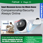 Famue Smart Child Care Robot with Pet Monitoring & Elderly Companion, APP Remote Control, 2-Way Voice Call, Motion Detection for