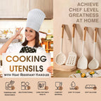 New Silicone Kitchen Cooking Utensils Set Durable Hardwood Handle Heat Resistant Tool Non-stick Turner Slotted Spoon Spatula Kit