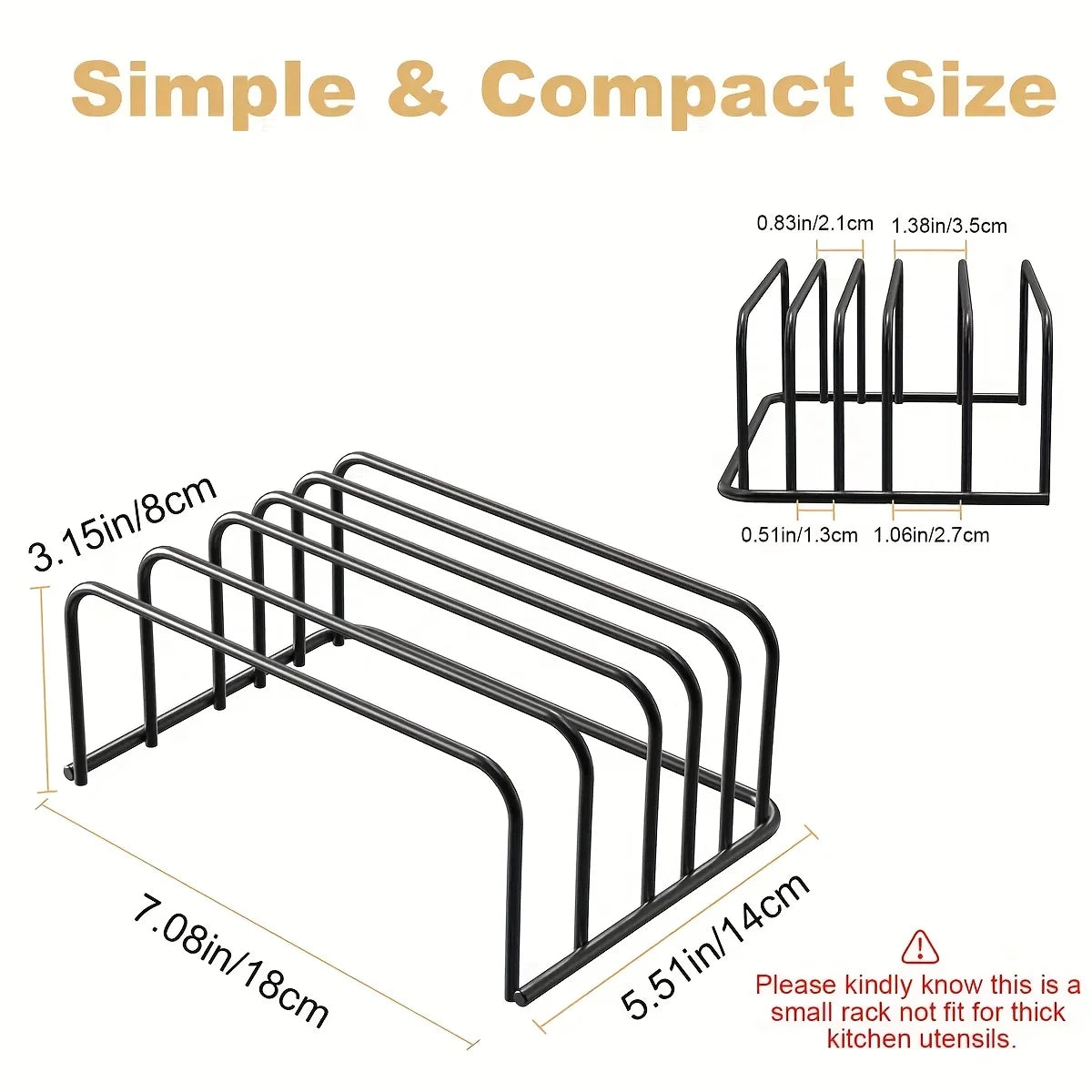 Kitchen Rack for Cutting Boards and Baking Pans - Multifunctional Storage Rack, Perfect for Cabinets