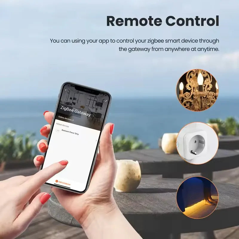 JSPTEC Tuya Multi-mode WiFi ZigBee 3.0 Bluetooth Mesh Gateway Hub Bridge Wireless and Wired Smart Life App Remote Control