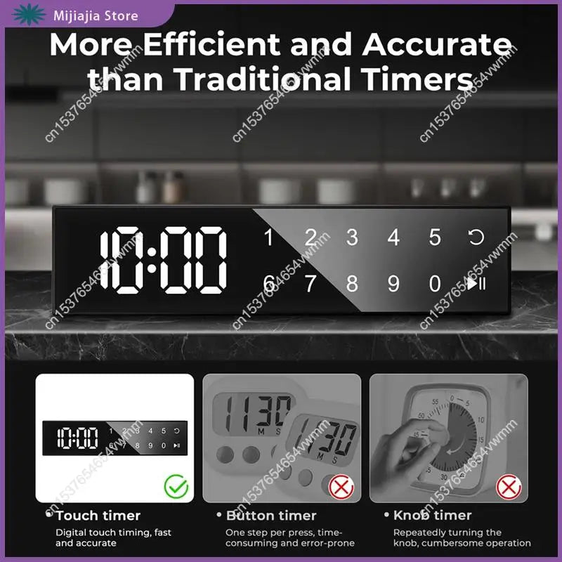 Kitchen Timer With Touch Screen, Magnetic Back For Refrigerators,Ovens, Easy-To-Use LED Digital Display SALES