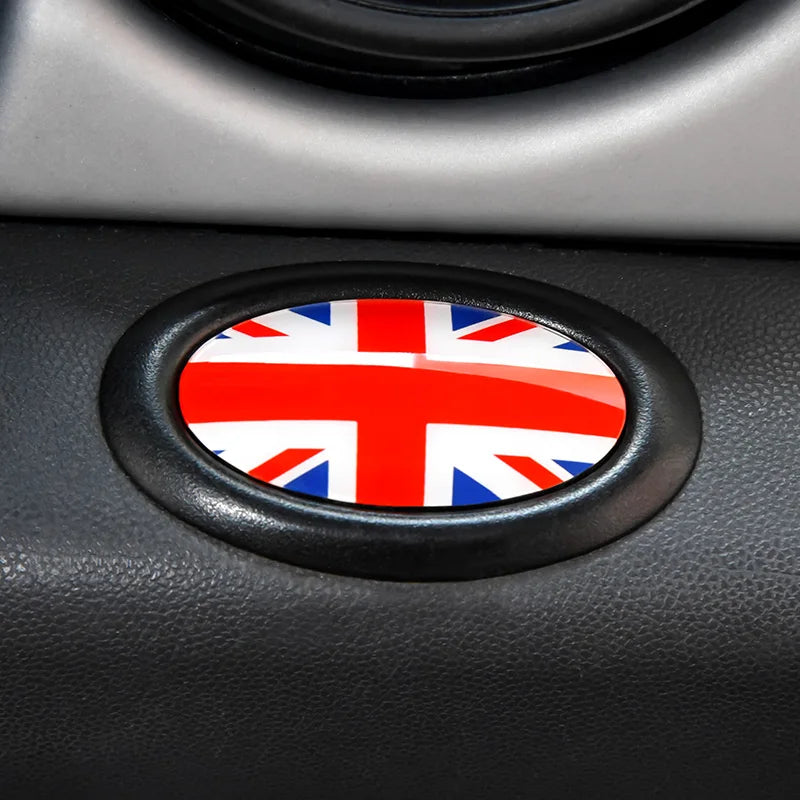 Car Styling Co-pilot Glove Box Switch Panel Button Decoration Sticker Trim For Mini Cooper R55 R56 R57 R58 R59 Auto Accessories