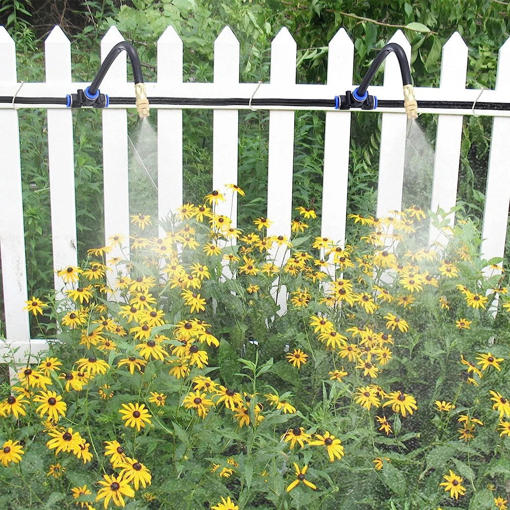 DIY 5~20M Universal Adjustable Atomizing Sprayer Misting System Kit For Lawn Garden Irrigation OD8mm Tube Garden Water Mister