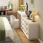 European Cream Dressing Table Storage Light Luxury Desgin Console Vanity Table Modern Drawers Penteadeira Postmodern Furniture