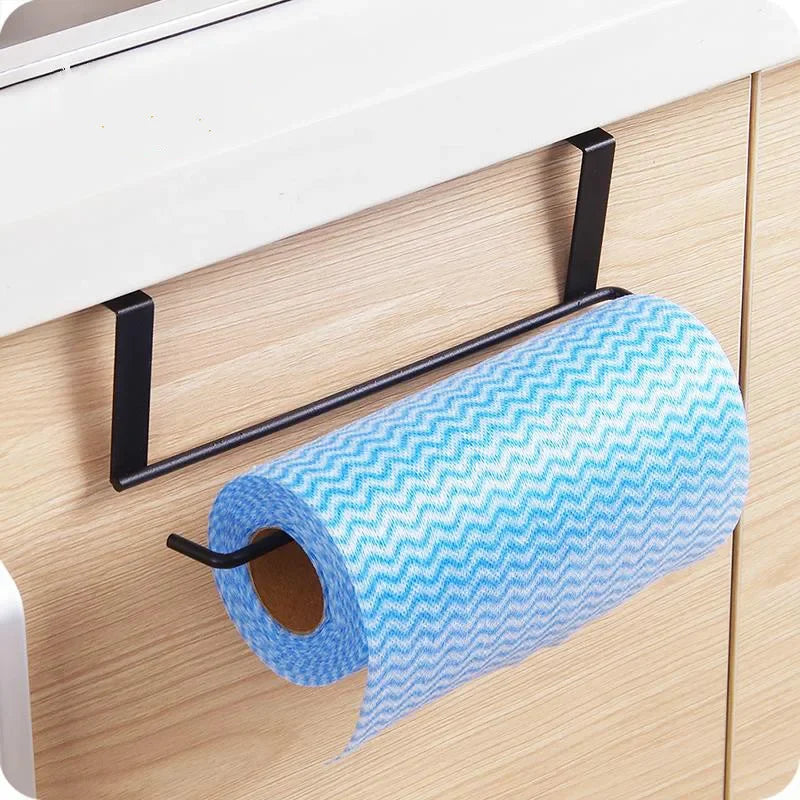 Iron Kitchen Tissue Holder Hanging Bathroom Toilet Roll Paper Holder Towel Rack Kitchen Cabinet Door Hook Holder hanging rack