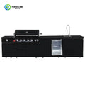 Customized Outdoor BBQ Grill Kitchen Island with Stainless Steel 304 Modular Cabinets Fridge Storage Cabinets for Garden Patio