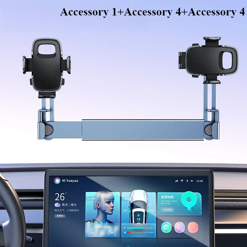 Hipacool Dual-position Car Screen Phone Holder Bracket Aluminum Alloy Adjustable for Tesla Model 3 Highland Y Car Accessories