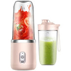 Portable Small Electric Juicer Blue/Pink Stainless Steel Blade Cup Juicer Fruit Automatic Smoothie Blender Kitchen Tool